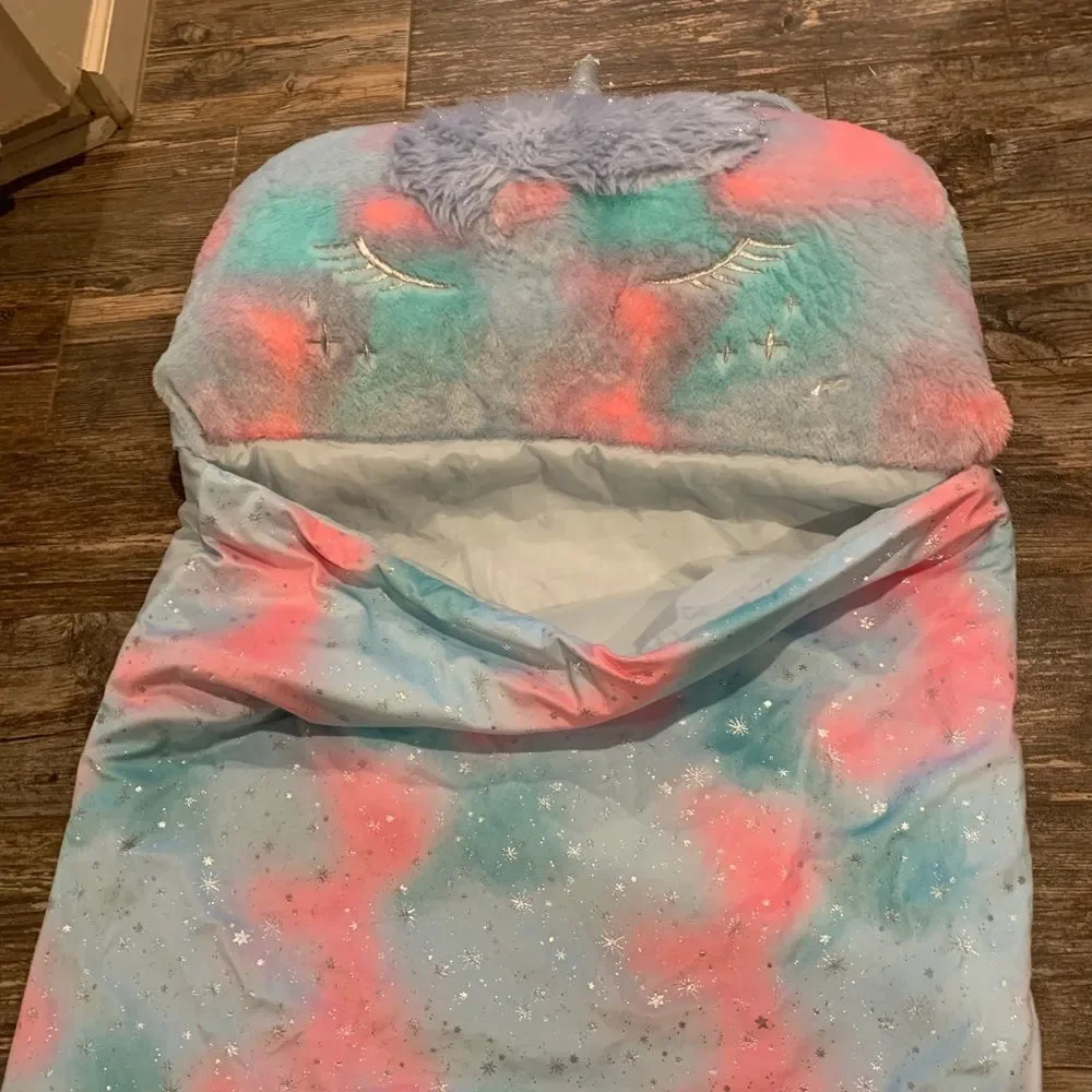 Justice Unicorn Sleeping Bag Pillow Girls Kids Blanket
